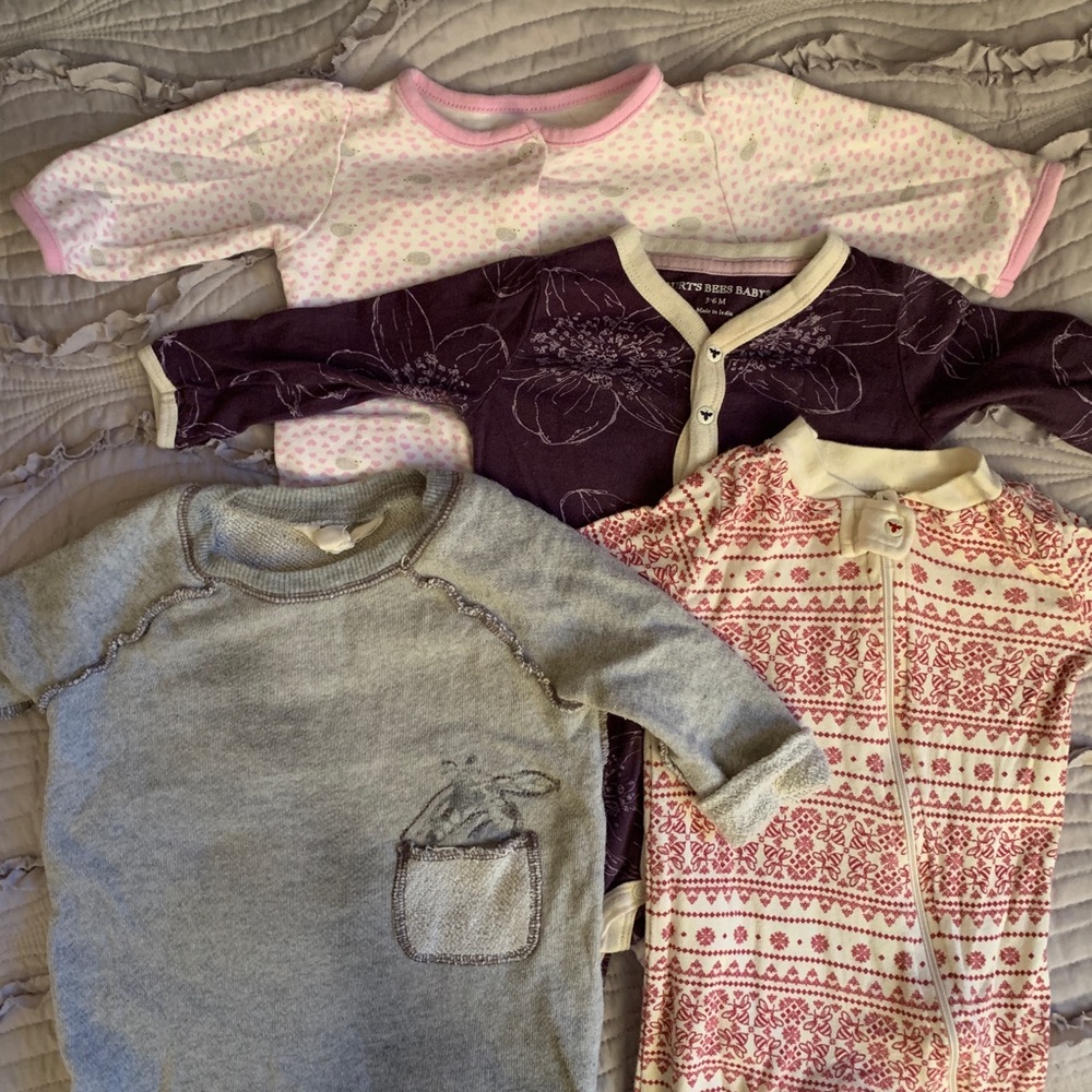 Lot of 3-6 Month Pajamas and Coveralls